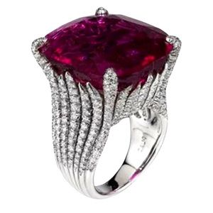 LUXURY HIGH QUALITY PINK GEMSTONE RING